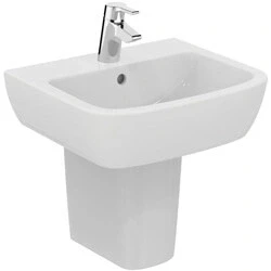 Afbeelding van Ideal Standard Nouveau wastafel 1 kraangat, met overloop 50 x 44 cm