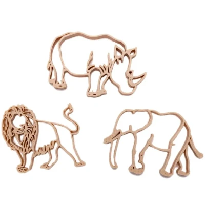 Afbeelding van Grennn uitsteekvormen safaridieren 3st