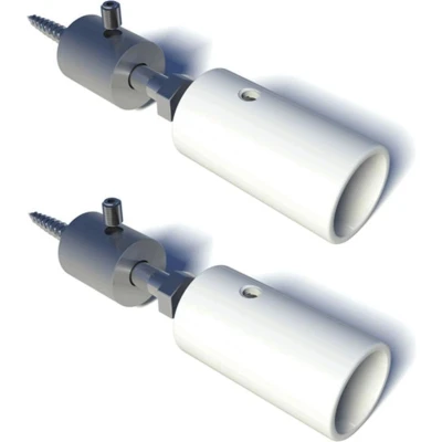 Afbeelding van Secubar twist stalen nokken voor buis ral9010 wit epoxy, 2 stuks, montage in de dag
