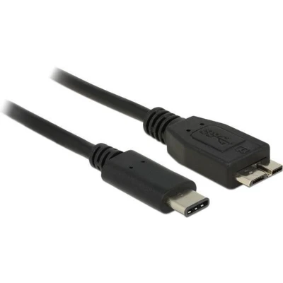 Afbeelding van Delock USB kabel micro type B (M) naar 24 pin C 3.1 Gen 2 50 cm zwart