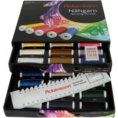 Afbeelding van Ackermann® luxe box naaimachinegaren Zwart