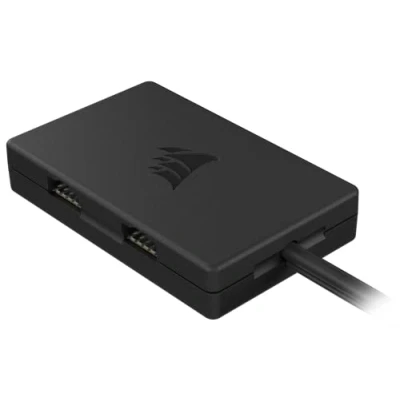 Afbeelding van CORSAIR CC 9310002 WW USB Hub intern 4 poorten 4x negenpins 2.0 Compatibel met Intel en AMD moederborden zwart