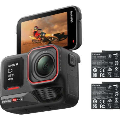 Afbeelding van Insta360 Ace Pro 2 dual battery bundel actiesportcamera 8K Ultra HD 360 Actiecamera Met batterijen