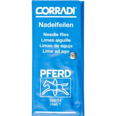 Afbeelding van PFERD 12313062 CORRADI naaldvijlenset Zwitserse kap 1 in PVC roltas Lengte 140 mm stuk(s)