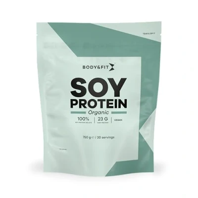 Afbeelding van Body &amp; Fit Soy Protein Plantaardig Eiwitpoeder Vegan Proteine Poeder Biologisch Soja Eiwit 750 gram (30 Shakes)