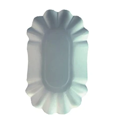 Afbeelding van PAPSTAR 11273 set van 250 ovale kartonnen kommen, wit, 10,5 x 17,5 3 cm
