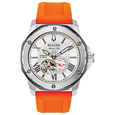 Afbeelding van BULOVA 98A226 Horloge Siliconen Oranje 44 mm