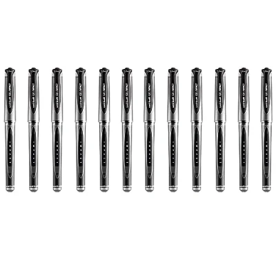 Afbeelding van Uni Ball UM 153S Gel rollerball met dop, 1 mm punt, 0,6 lijnbreedte, zwart, 12 stuks