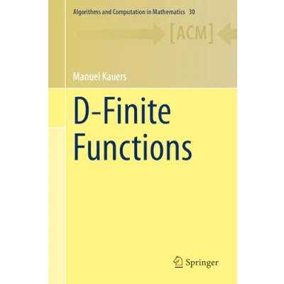 Afbeelding van Algorithms and Computation in Mathematics D Finite Functions