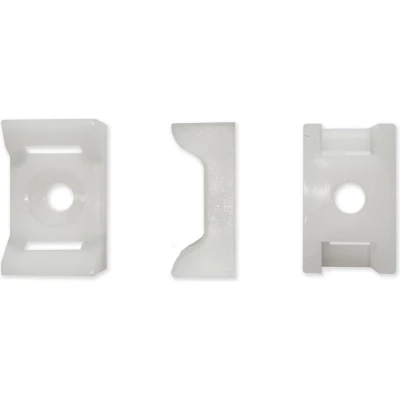 Afbeelding van Kortpack Schroefzadels Wit , Voor Tyraps T/m 9.0 Mm Breed (100 Stuks)
