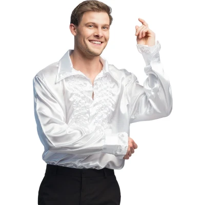 Afbeelding van Boland Party shirt wit (XXL) Volwassenen Danser/danseres 80&#039;s &amp; 90&#039;s Disco