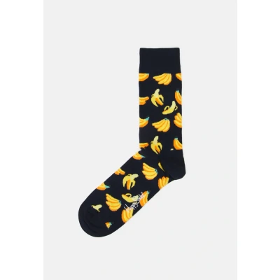 Afbeelding van Happy Socks Banana SOCK Unisex Sokken Dark blue, Maat: 36 40, blue