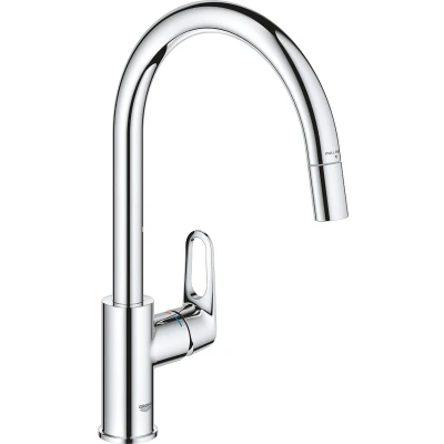 Afbeelding van GROHE QuickFix Start Flow keukenmengkraan met hoge uitloop en