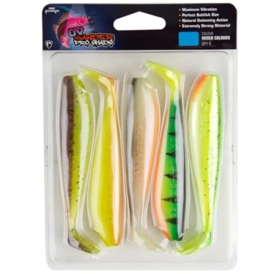 Afbeelding van Fox Rage Zander Pro Shad Mixed UV Colour Pack (5pcs) 10cm