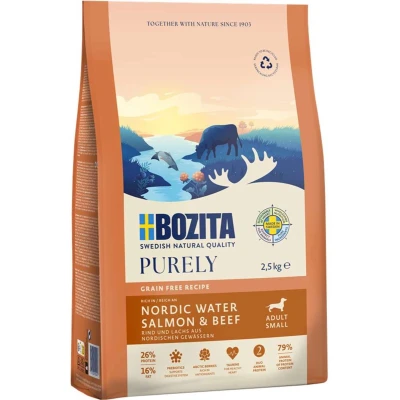 Afbeelding van Bozita Grain Free Zalm &amp; Rund voor kleine honden Dubbelpak: 2 x 2,5 kg