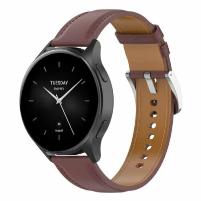 Afbeelding van Luxe leren bandje Donkerbruin Xiaomi Redmi Watch 5 Active / Lite