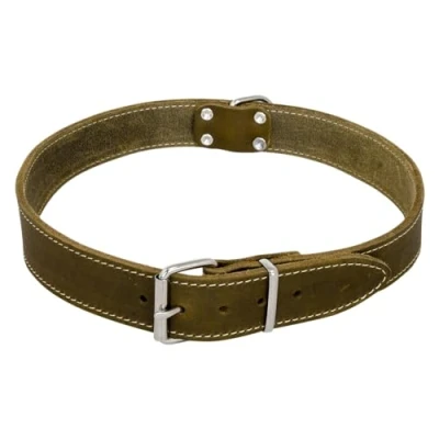 Afbeelding van Jack And Vanilla Halsbanden Jv Vetleder Halsband Groen 10mmx25cm 45/7510 228775