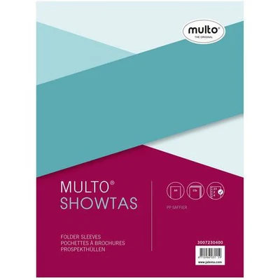 Afbeelding van Multo geperforeerde showtas ft A4, 23 gaatsperforatie, 80 micron, gekorreld