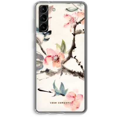 Afbeelding van Case Company® hoesje geschikt voor Samsung Galaxy S21 Plus Japanse bloemen Soft Cover Telefoonhoesje Bescherming aan alle Kanten en Schermrand