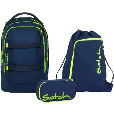 Afbeelding van Satch schoolrugzakset PACK Toxic Yellow 3 delig, collectie 2025