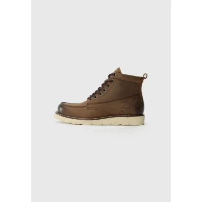 Afbeelding van Jack &amp; Jones Jfwtoronto Leather Boot Styd Ln Leren laarzen voor heren, Bruin/steen