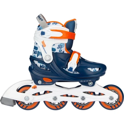 Afbeelding van Nijdam Inline Skates Verstelbaar Traffic Racer Marine/Oranje/Wit/Zilvergrijs 37 40