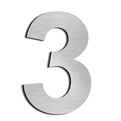 Afbeelding van 4 inch brievenbusnummers huisnummer design roestvrij staal 304 massief hoogte in/100 mm (3)