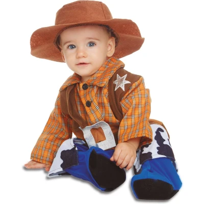 Afbeelding van VIVING COSTUMES / JUINSA Cowboy vermomming met hoed voor baby 7 12 maanden