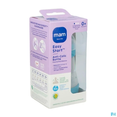 Image de Mam Biberon Easy Start A/colique Matt Bleu 160ml