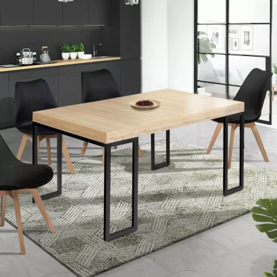 Afbeelding van Table console extensible TORONTO 6 personnes 140 cm design industriel