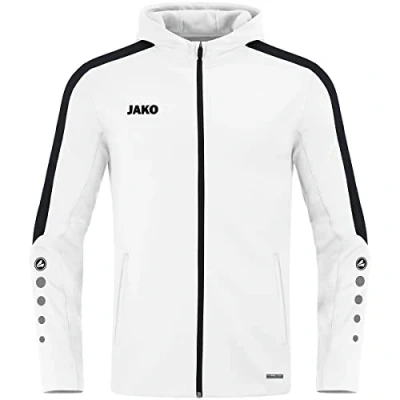 Afbeelding van JAKO Kapuzenjacke Power Sweater met rits, Heren, Maat: 52/54, White