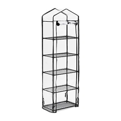 Afbeelding van Relaxdays kweekkas balkon foliekas 5 etages tomatenkas 193 x 58 36 cm pvc