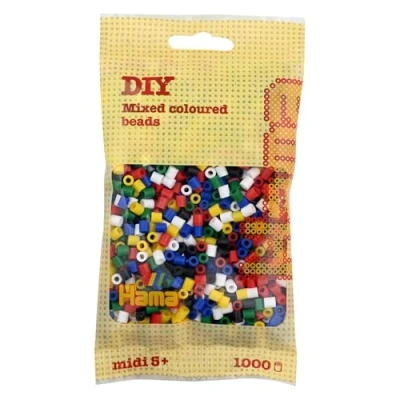 Image de Hama 207 66 Loisirs Créatifs Perles et Bijoux Sachet 1000 Mixte 6 Couleurs