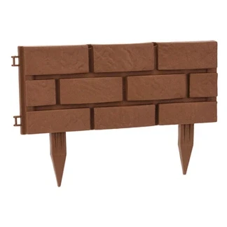 Afbeelding van Borderhekje Gardalux 42 x 17.5 cm (4 stuks, Bruin)