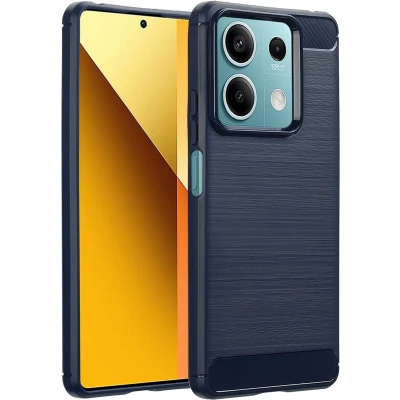 Afbeelding van imoshion Hoesje Geschikt voor Xiaomi Redmi Note 13 (5G) Siliconen Brushed Backcover Donkerblauw