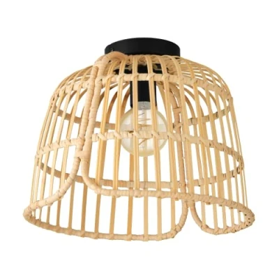 Afbeelding van EGLO Glyneath Plafondlamp E27 Ø 37,5 cm Zwart/Hout
