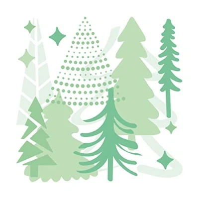 Afbeelding van Layered stencil doodle trees Sizzix