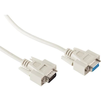 Afbeelding van Seriële RS232 verlengkabel 9 pins SUB D (m) (v) / gegoten connectoren 1 meter