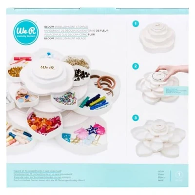 Afbeelding van We R Makers embellishment storage bloom white