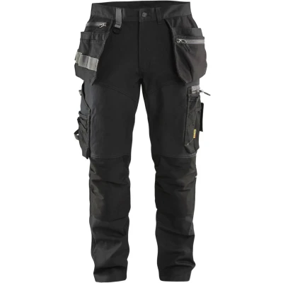 Afbeelding van Blaklader Werkbroek met stretchpanelen en spijkerzakken 1599 1860 Zwart D108