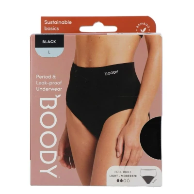 Afbeelding van Menstruatieondergoed tailleslip zwart licht/norm L