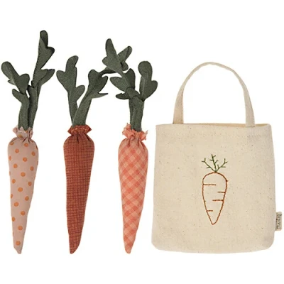 Afbeelding van Maileg poppenhuis boodschappentas met wortels 14 cm