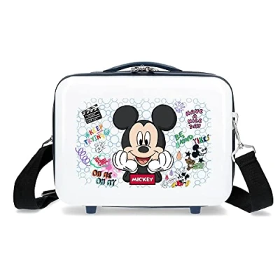 Afbeelding van Disney Mickey Be Cool Toilettas met schouderriem, Blauw, 29 x 21 15 cm, stijf ABS, 9,14 l, 0,6 kg, Neceser, aanpasbare tas Verstelbare schouderriem