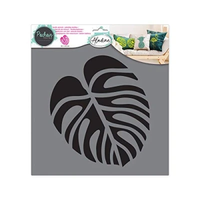Image de Pochoir textile Aladine Feuille monstera 28 x cm