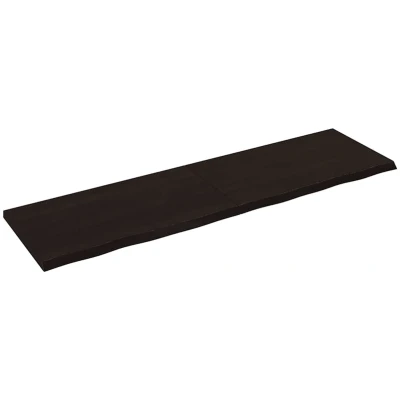 Afbeelding van vidaXL Wastafelblad 180x50x4 cm behandeld massief hout donkergrijs