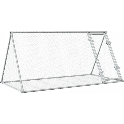 Afbeelding van vidaXL Konijnenkooi 200x105x91 cm gegalvaniseerd staal zilverkleurig