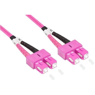 Image de Alcasa 20m SC/SC câble de Fibre Optique OM4 Violet Câbles (20 m, OM4, SC, Male Connector/Male Connector, Violet)