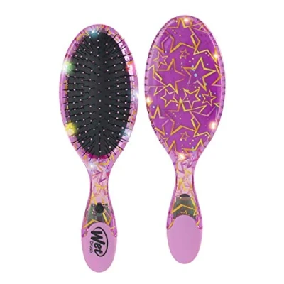 Image de Wet Brush Brosse à cheveux avec lumières LED scintillantes démêlante originale, poils Intelliflex ultra doux, minimise la douleur, élimine les nœuds sans effort et protège contre pointes fourchues
