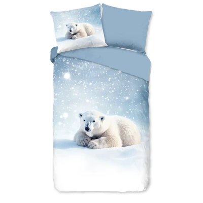Afbeelding van Good Morning Kinderdekbedovertrek &quot;&quot; Blauw (140x200/220 cm) Katoen Flanel