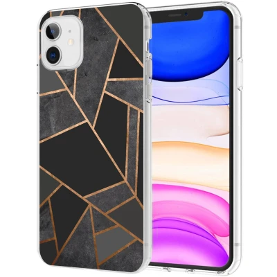 Afbeelding van iPhone 11 hoesje Siliconen iMoshion Design Zwart / Boobs all over Black